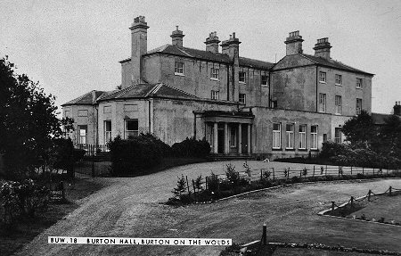 Burton Hall in the 1960s from a postcard.